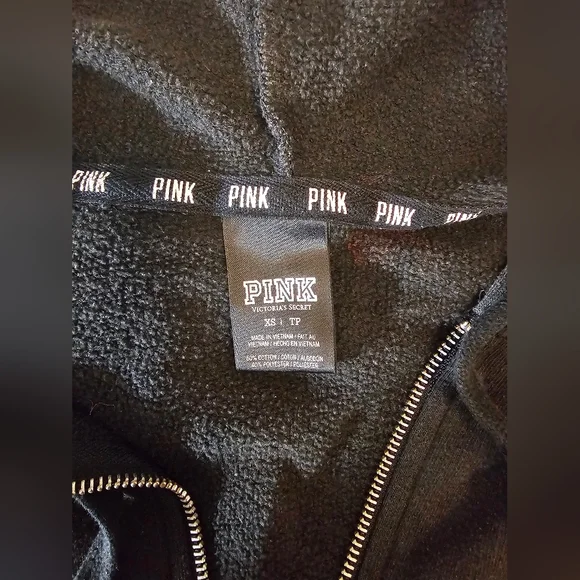 Victoria's Secret Black Hoodie with PINK Logo - Picture 5 of 7